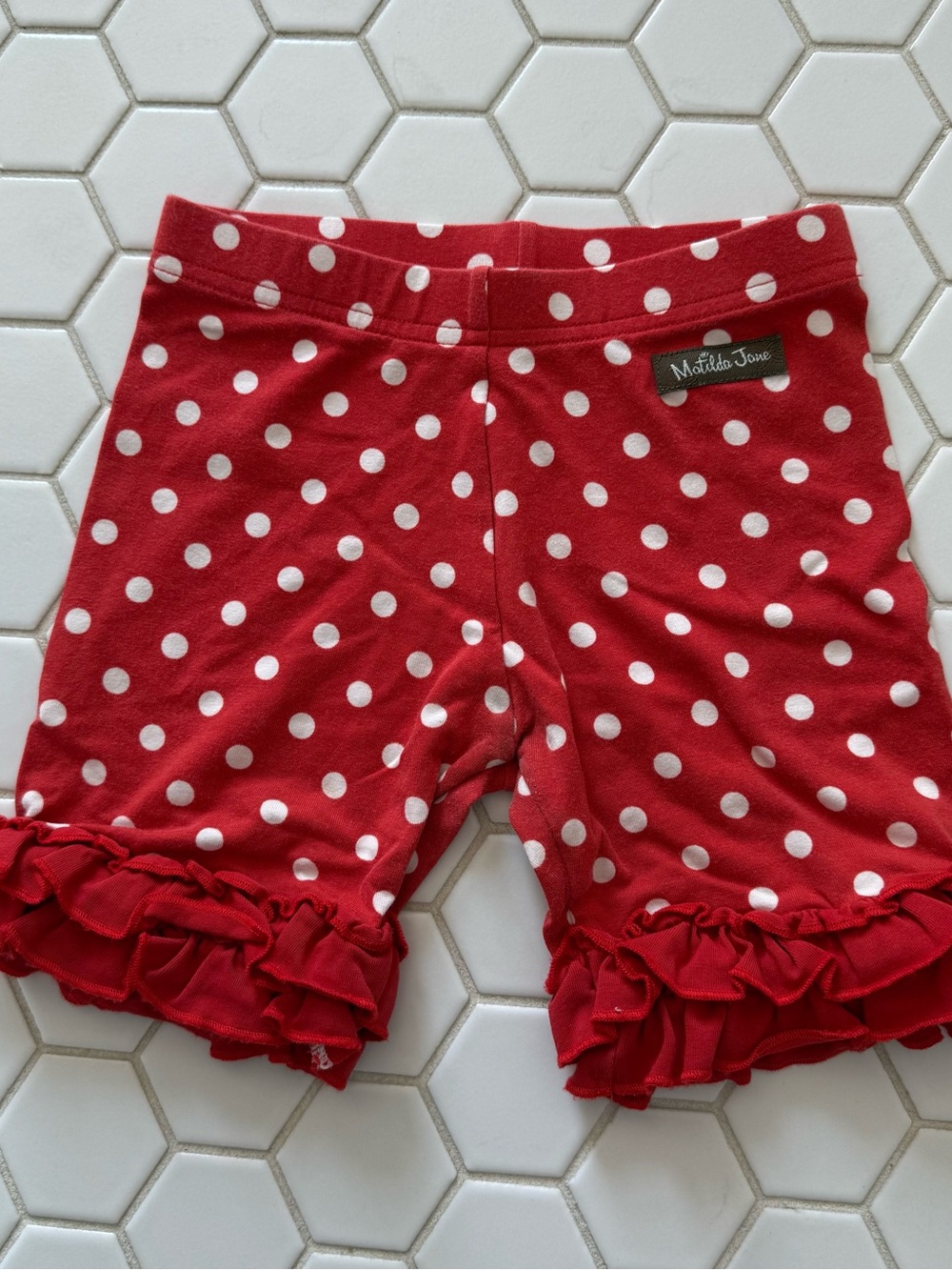 Matilda Jane Red with White Polka Dot Ruffle Shorts